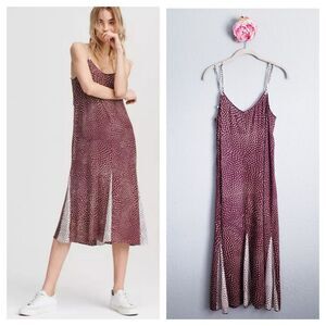 Rag & Bone Dirdre Wine Polka Dot Tank Dress